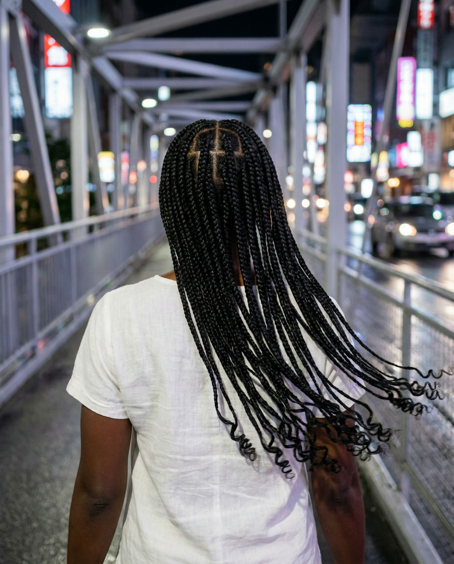 Short Box Braids for a Sporty Aesthetic