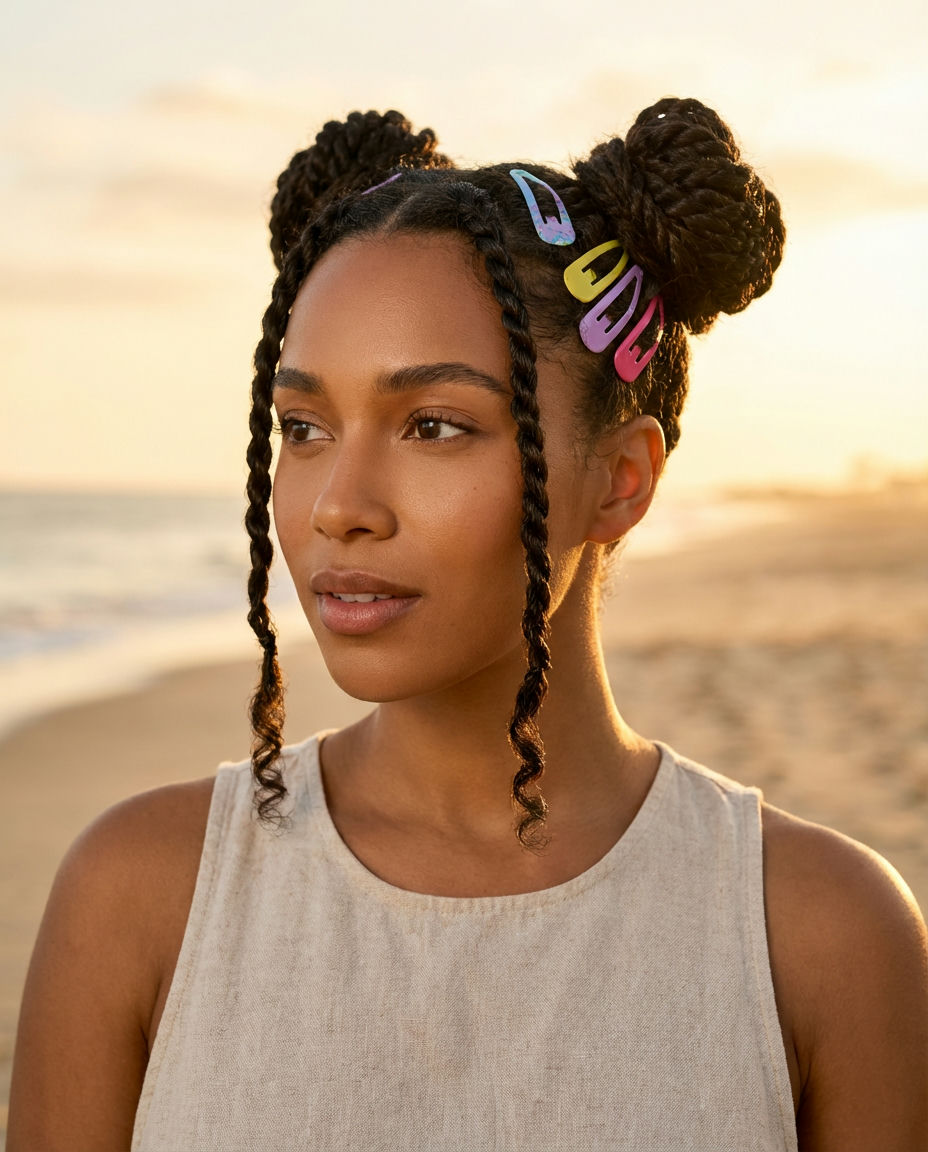Low Messy Bun with a Scrunchie