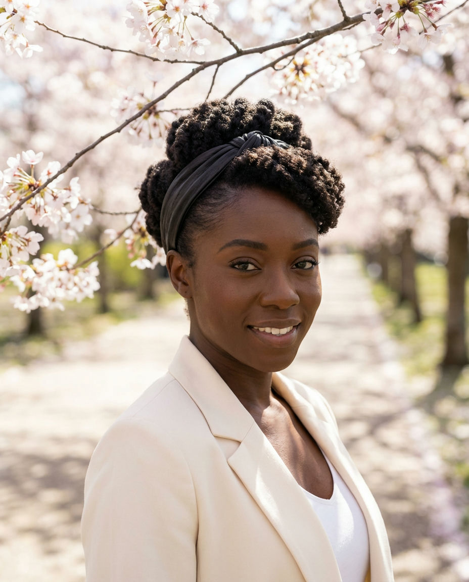 Sporty Headband on Short Bouncy Curls