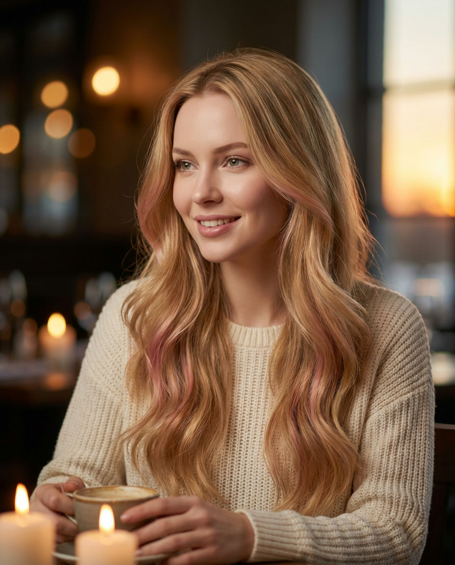 Voluminous Curtain Bangs and Dirty Blonde