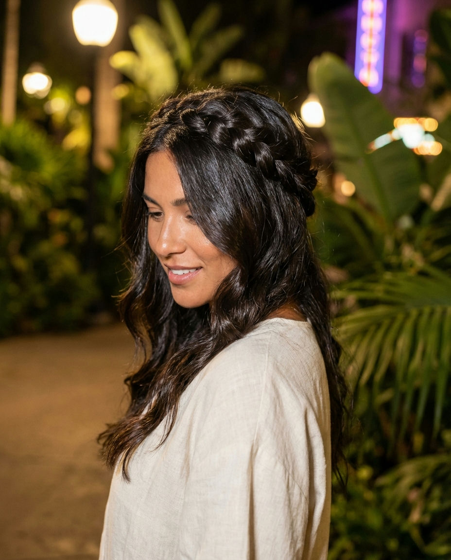 Laid-Back Low Pony with Scarf Headband