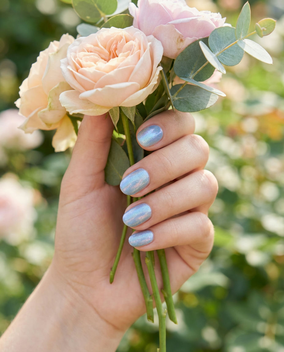 Modern Half-Moon Manicure