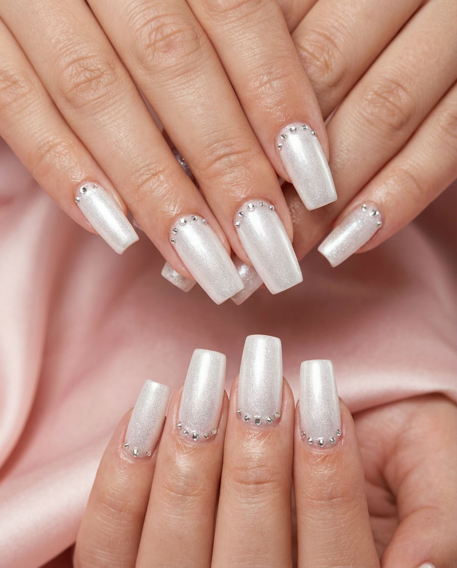 Minimalist Milky White Chrome