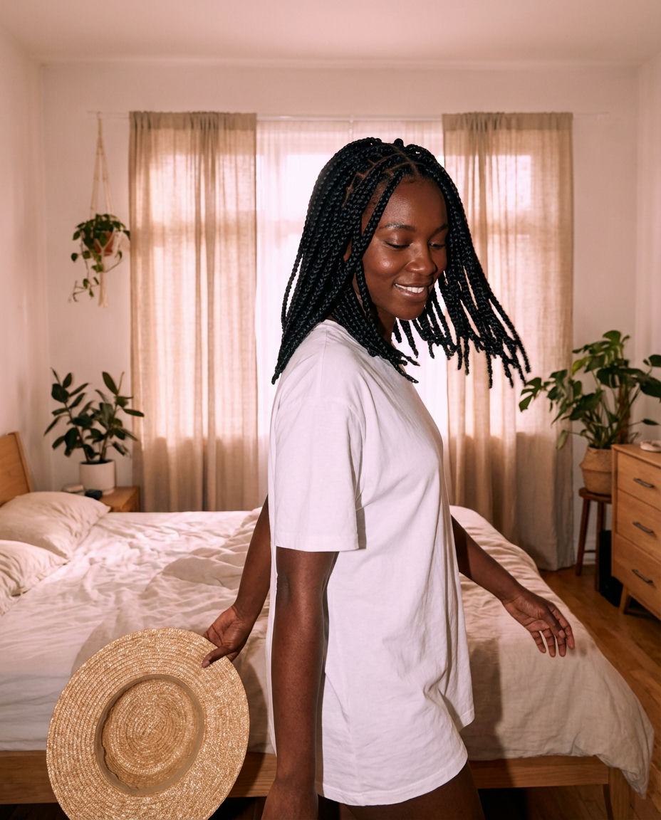 Kids' Playful Cornrows and Box Braids