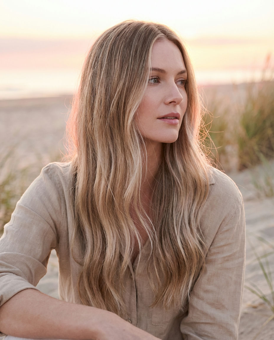 Two-Tone Dirty Blonde with Pink Hints