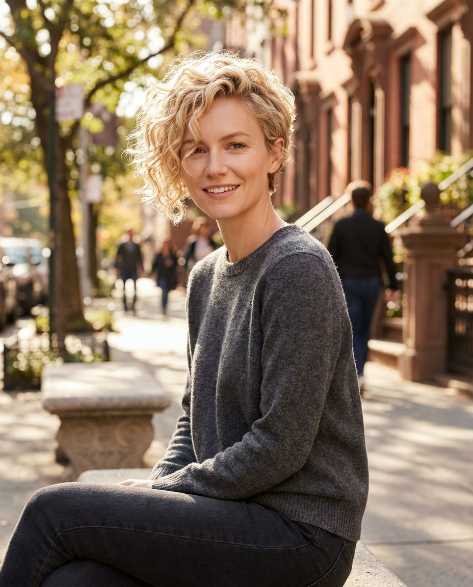 Curly Bowl Cut with Soft Edges