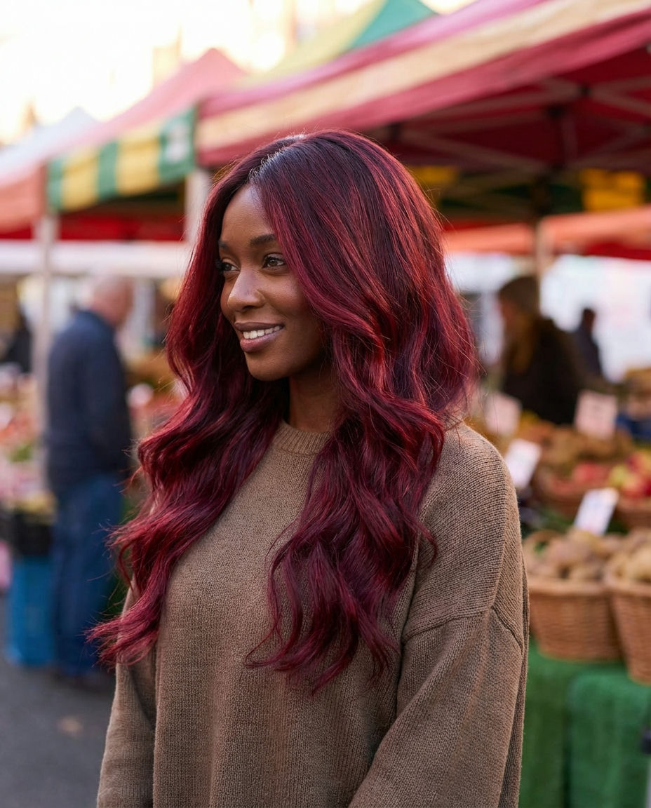 Glazed Cherry Cola Balayage