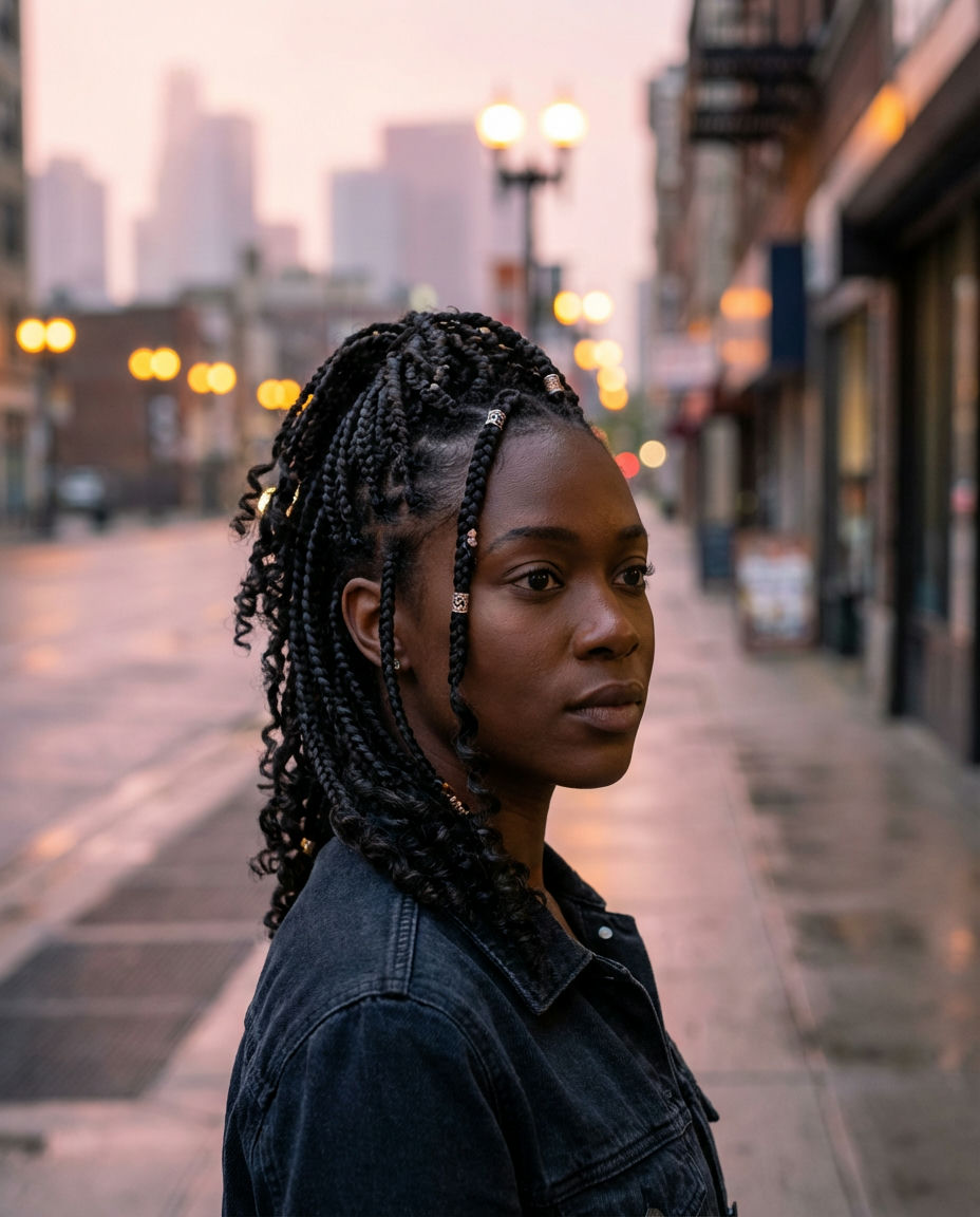 Boho Inspired Long Box Braids for Weekends