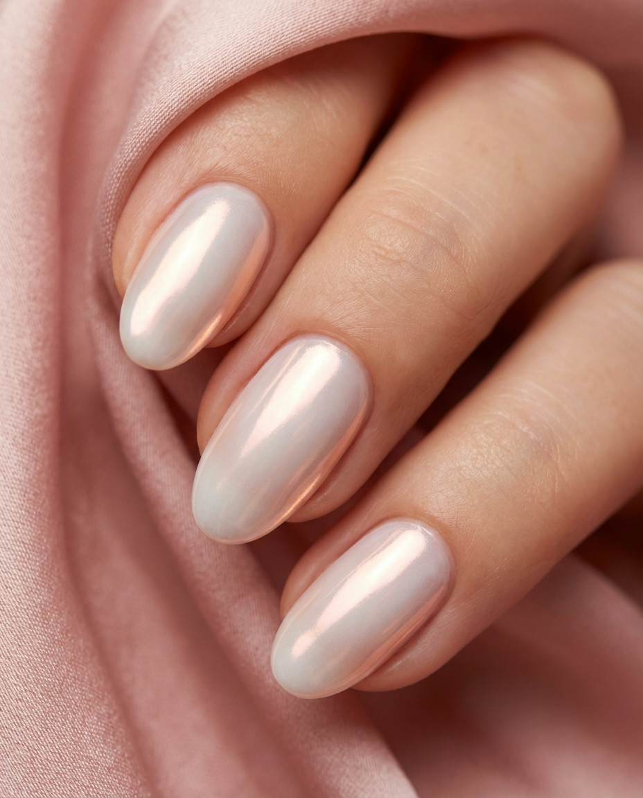 Pink French Tip Chrome Reverse