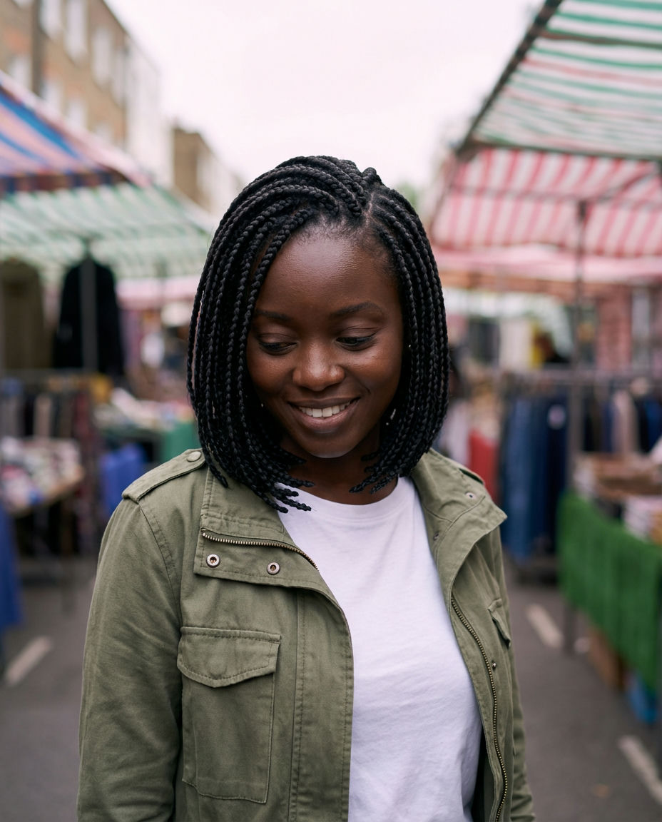 Long Box Braids for a Coastal Grandma Vibe