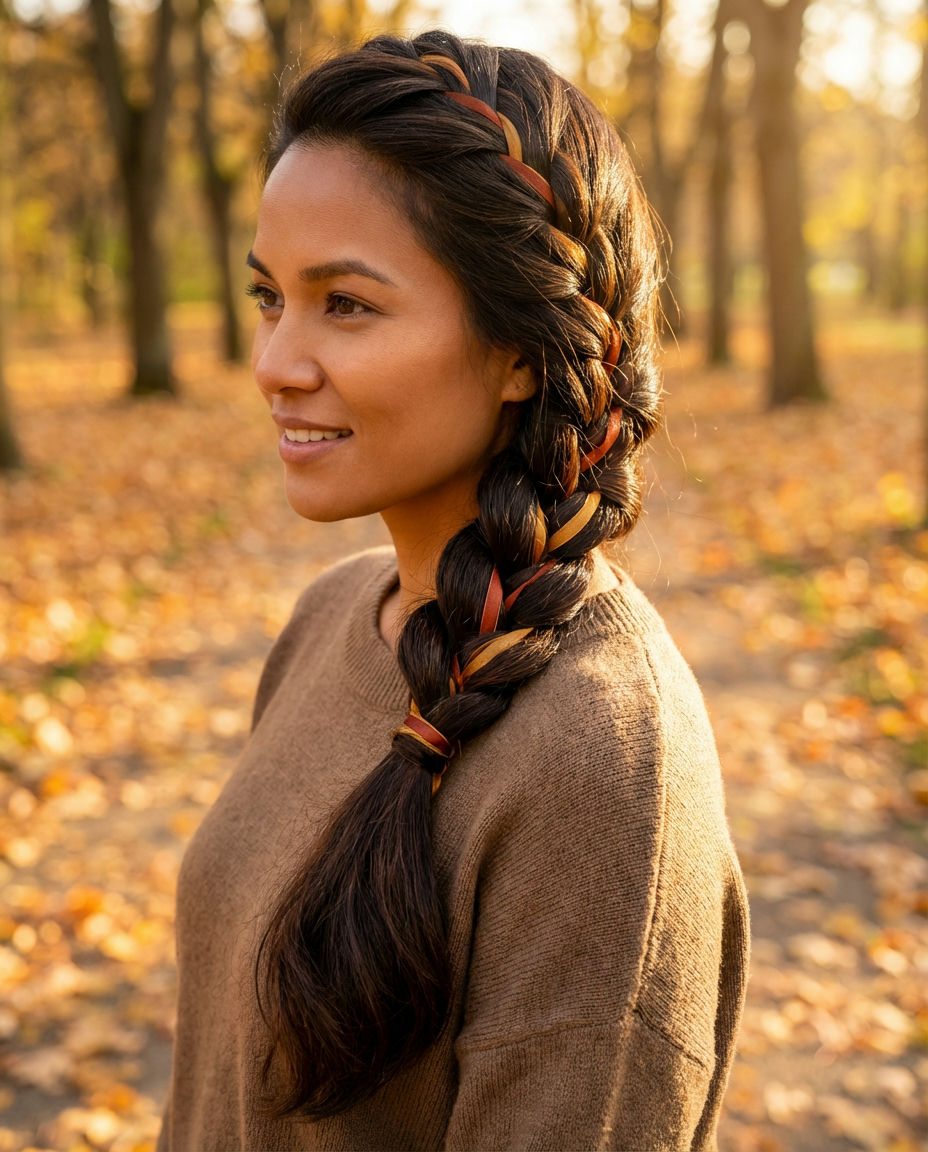 Sleek Braided Ponytail for Eid