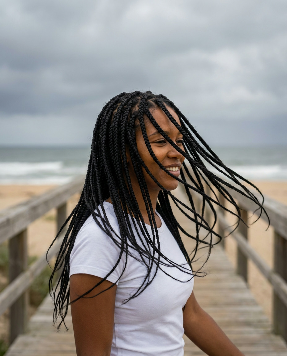 Chic Knotless Box Braids for Formal Events