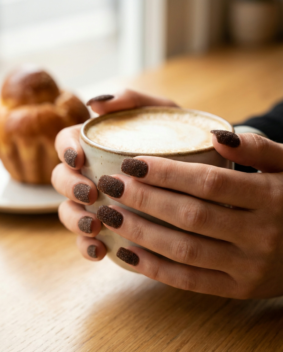 Terracotta-Brown-Matte-French-Tip