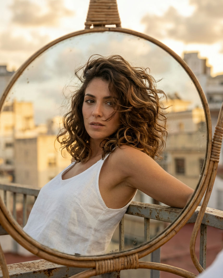 Short Natural Hair with Side Part