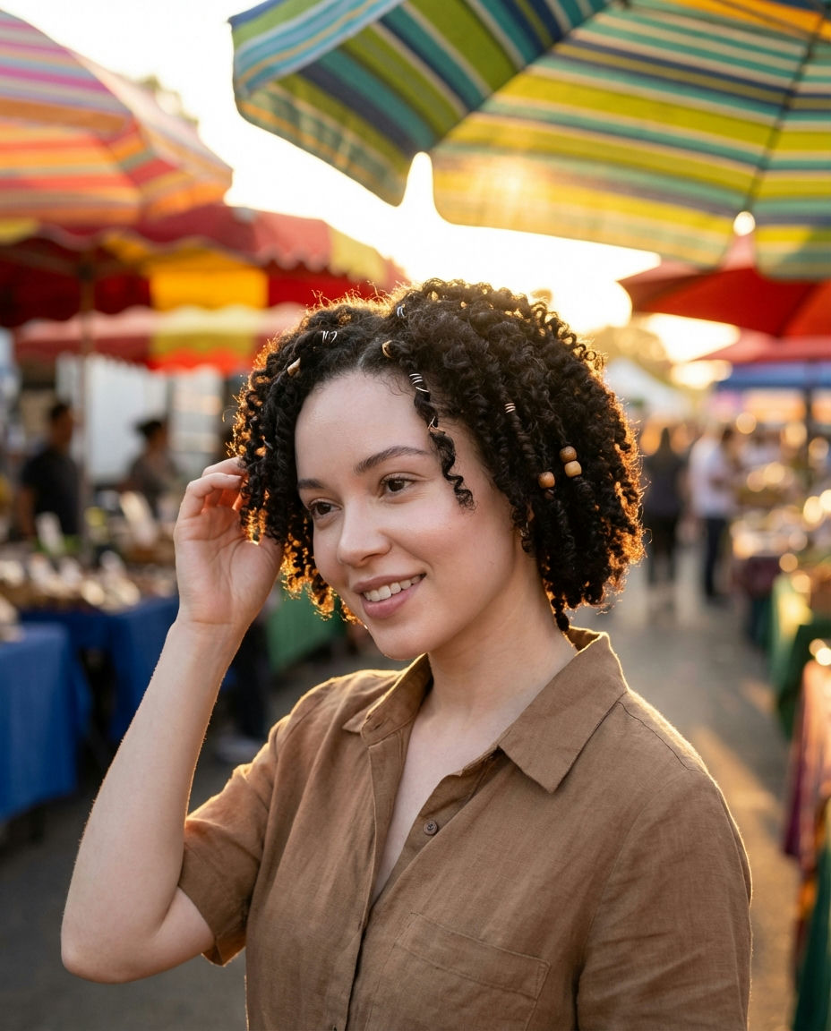 Festival Braided Updo (for Short Hair)