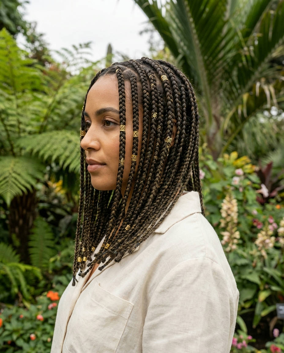 Boho Inspired Fulani Braids Beach Vacation Ready