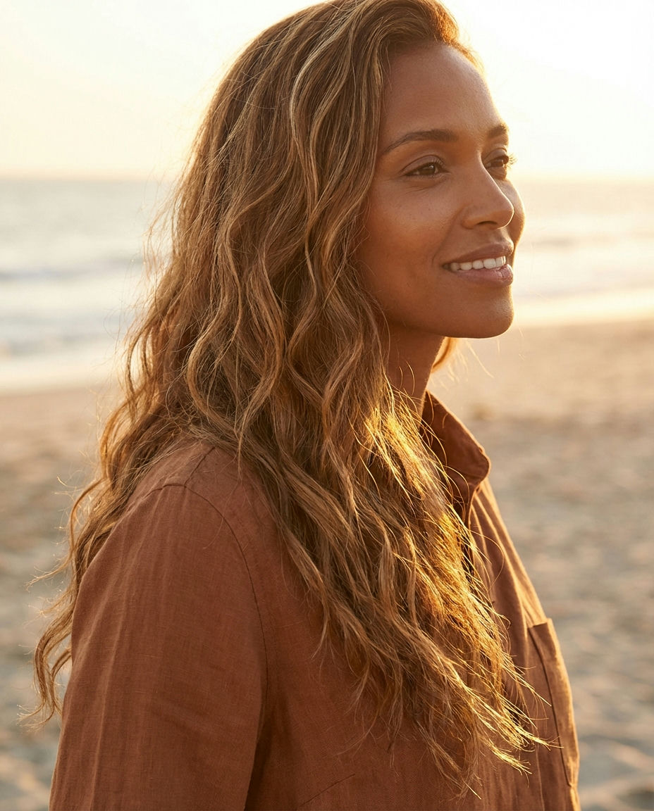 Sunlit Honey Brown with Balayage