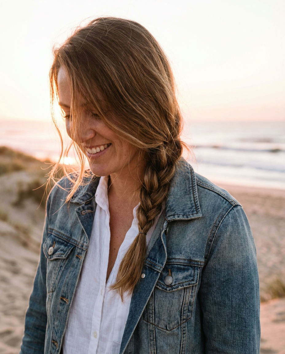 Half-Up Half-Down with Braided Detail