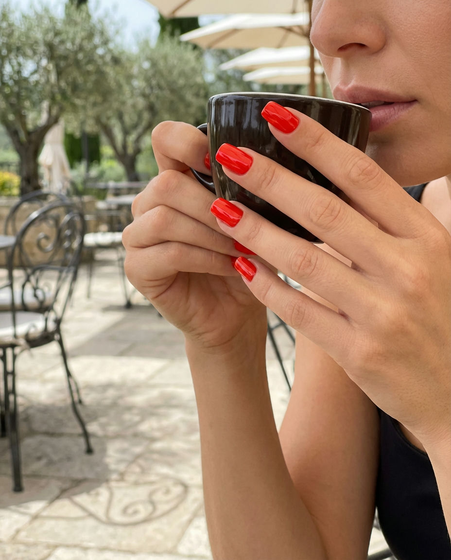 Velvet Red French Tips