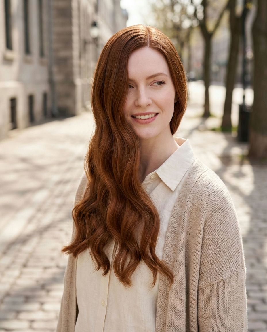 Side-Swept Bangs with Loose Waves