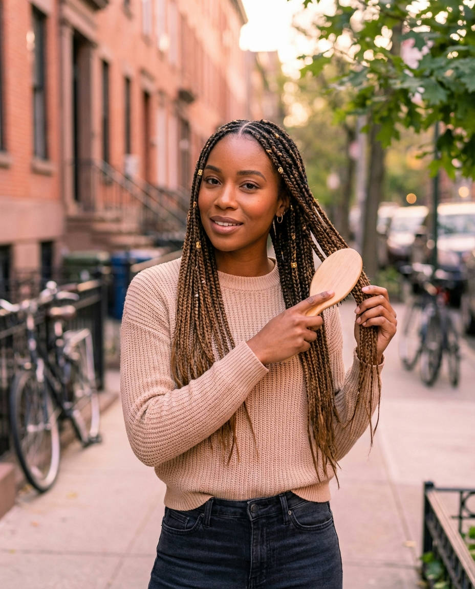 Vibrant Fulani Braids Statement Festival Look