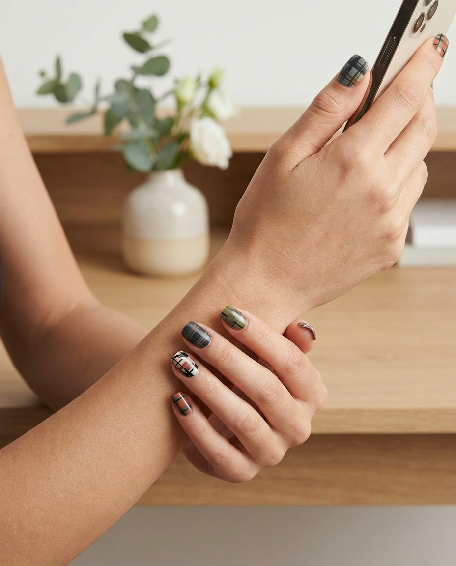 Industrial Texture short Nails