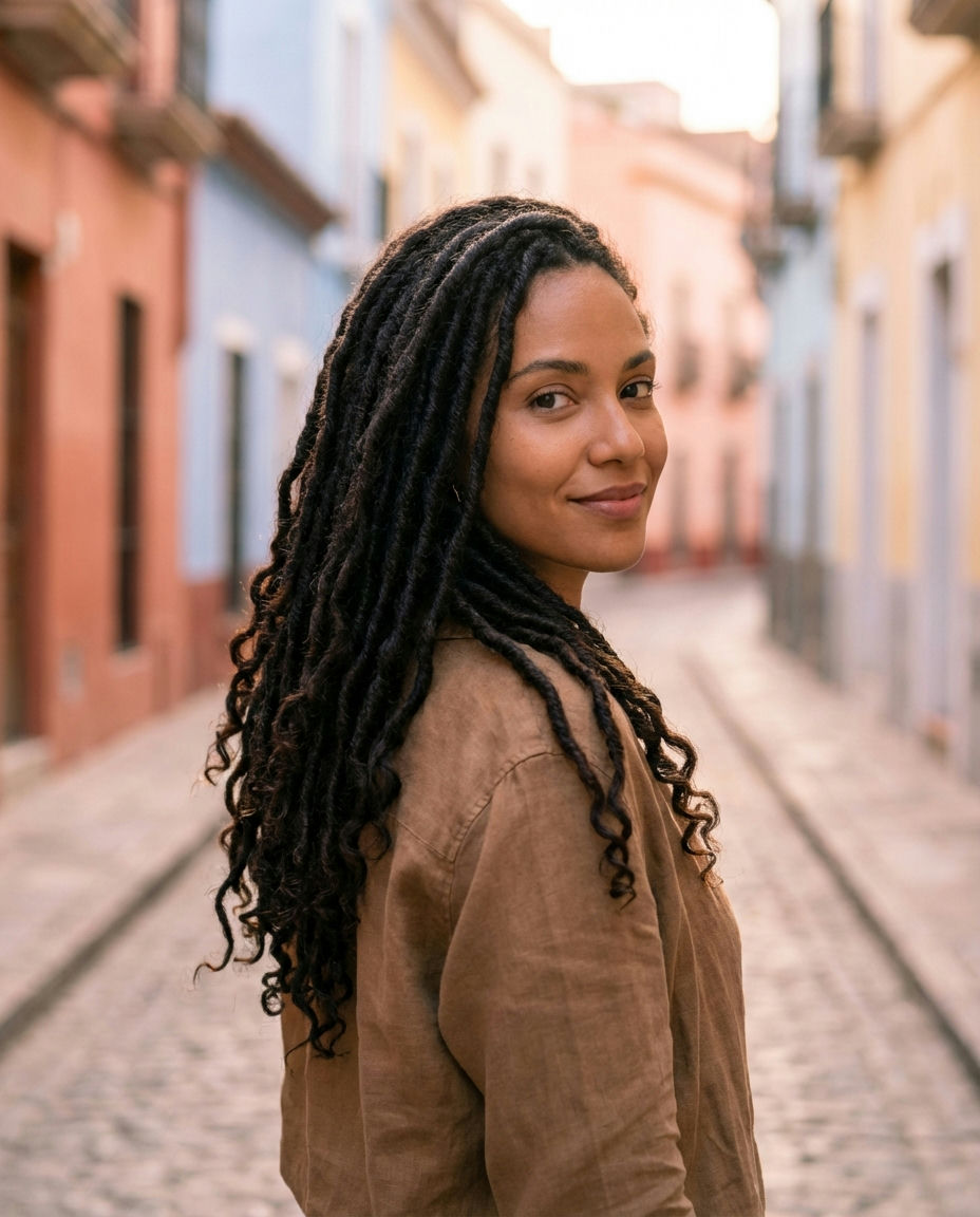 Locs with an Embellished Headband
