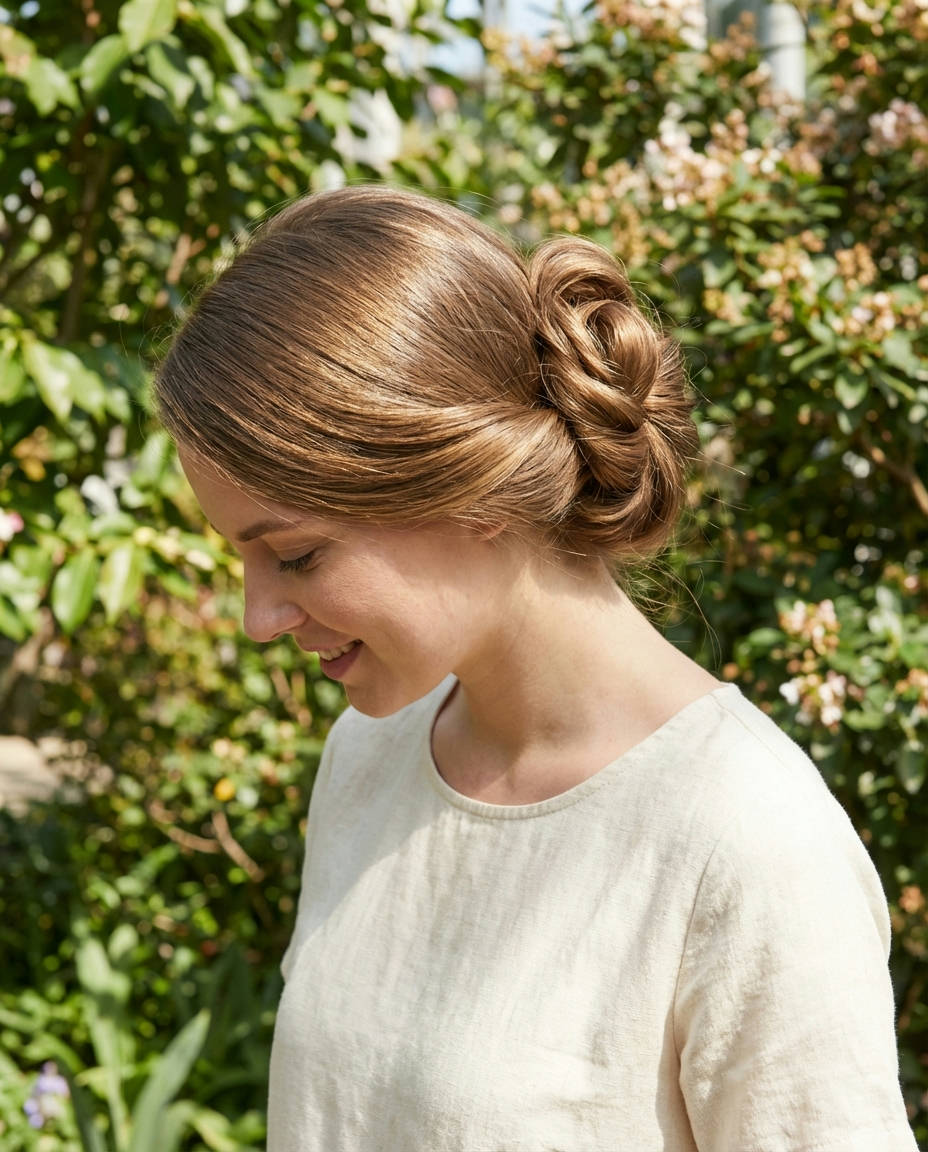 Bohemian Braided Low Bun