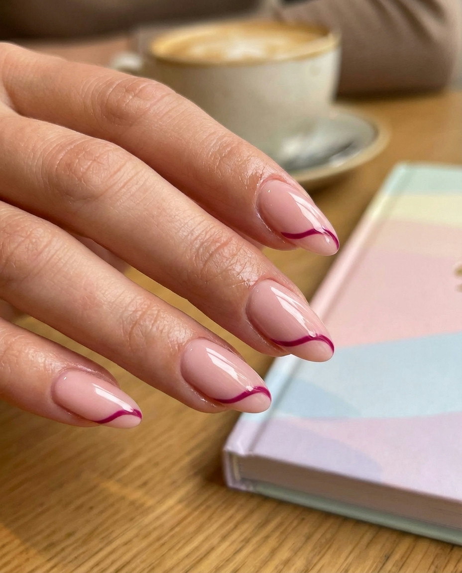 Matte Beige Short Oval