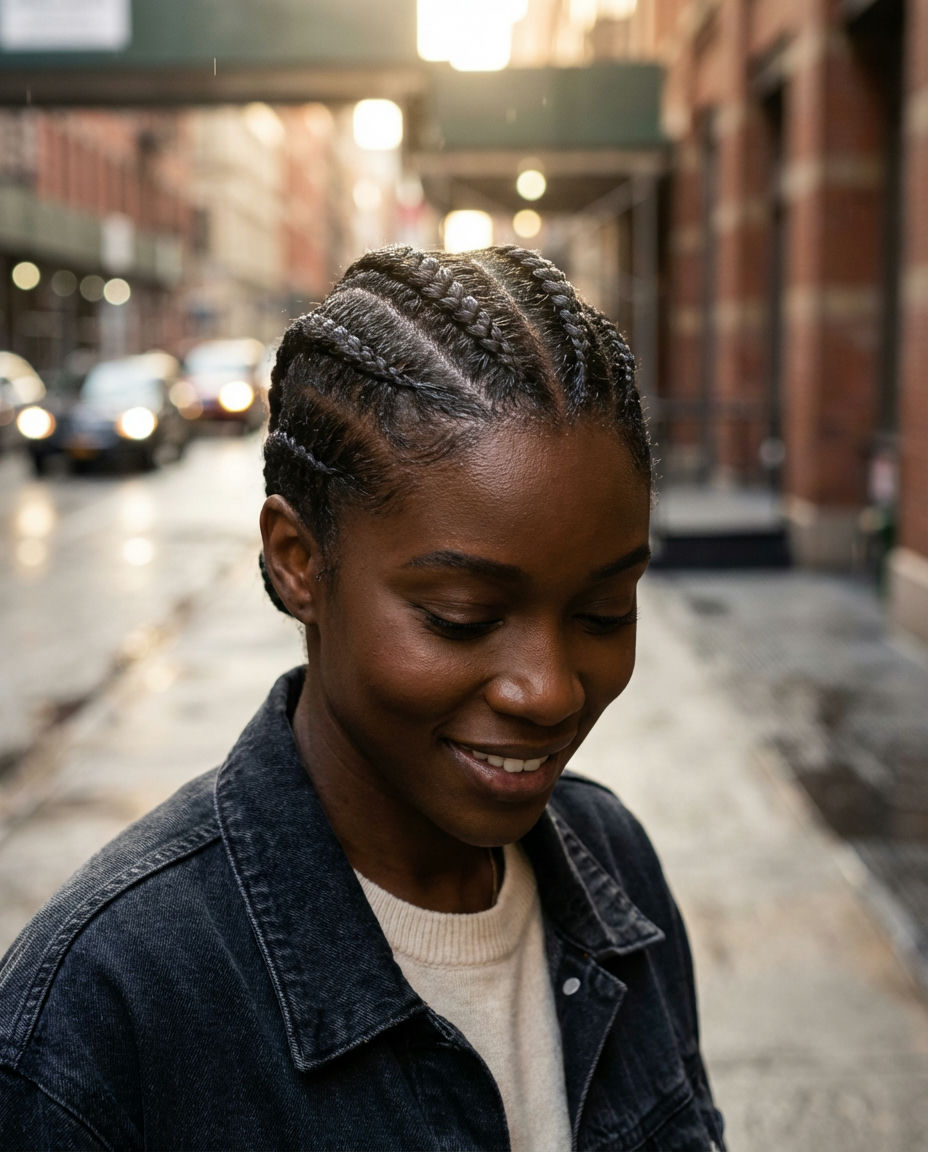 Braided Cornrow Braid-Out