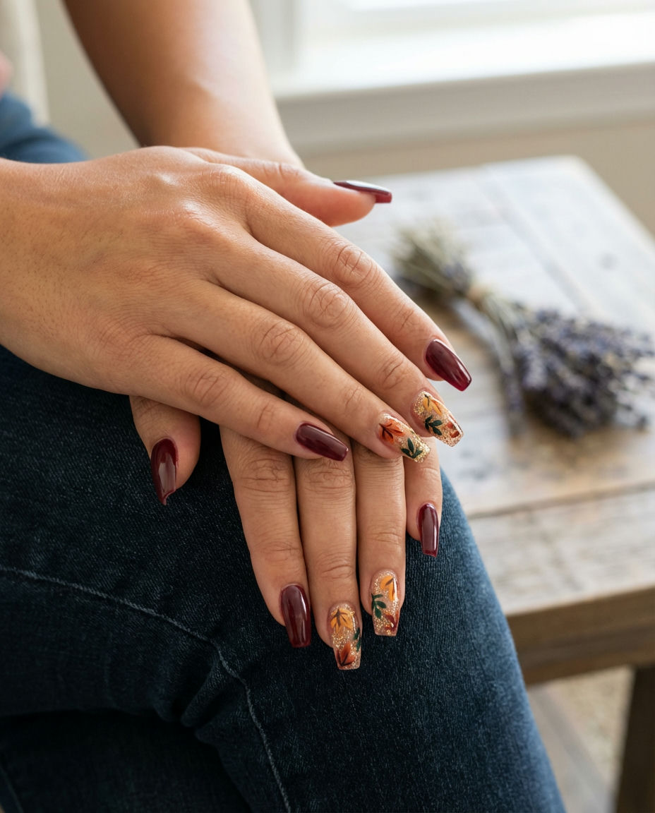 Glazed Donut Coffin Nails