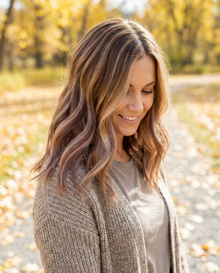 Subtle Calico Infusion: Balayage for Natural Texture