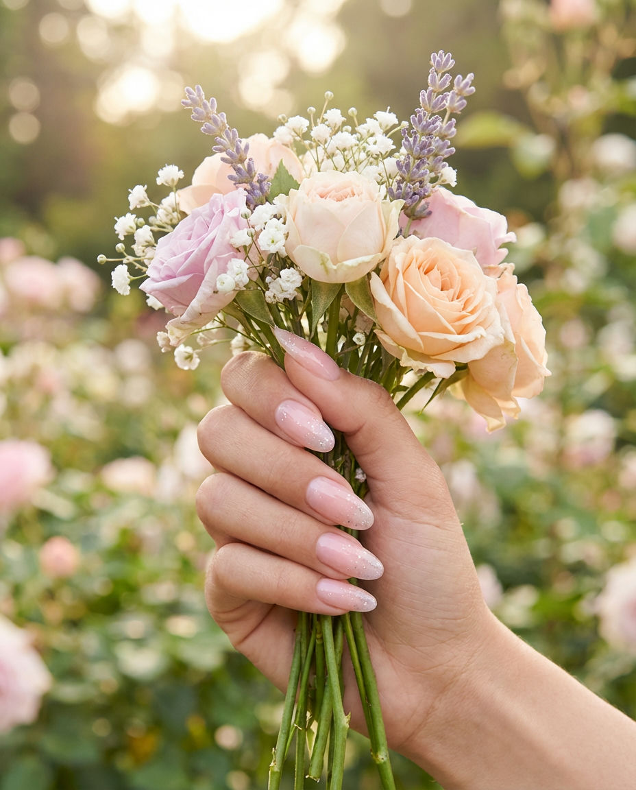 Playful Pink and Green and Daisy Art