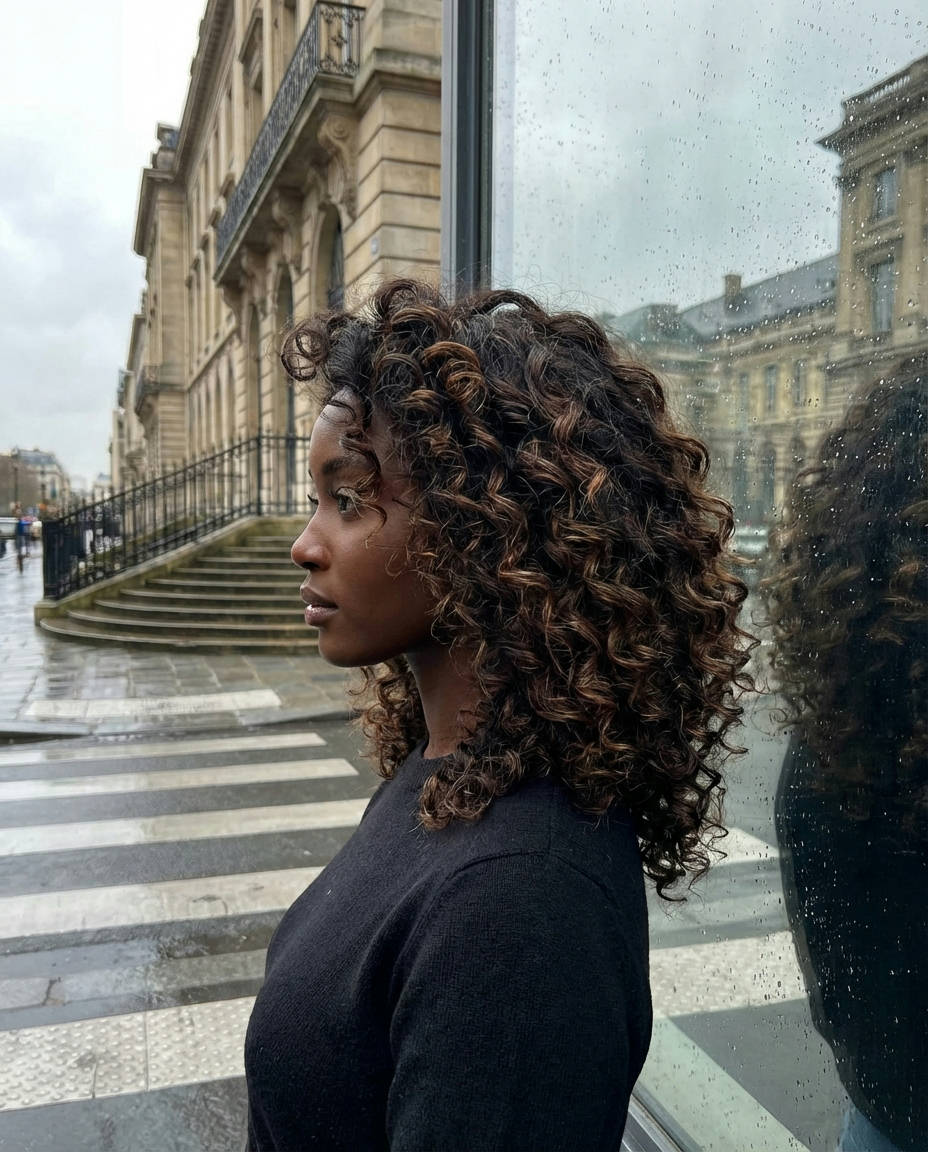 Rich Espresso Balayage for Tousled Brunette Waves