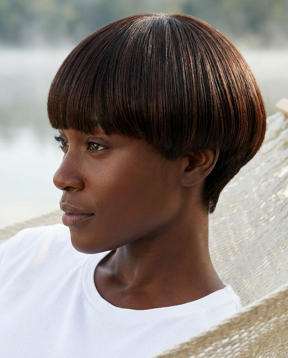 Cute Short Bob for Round Face