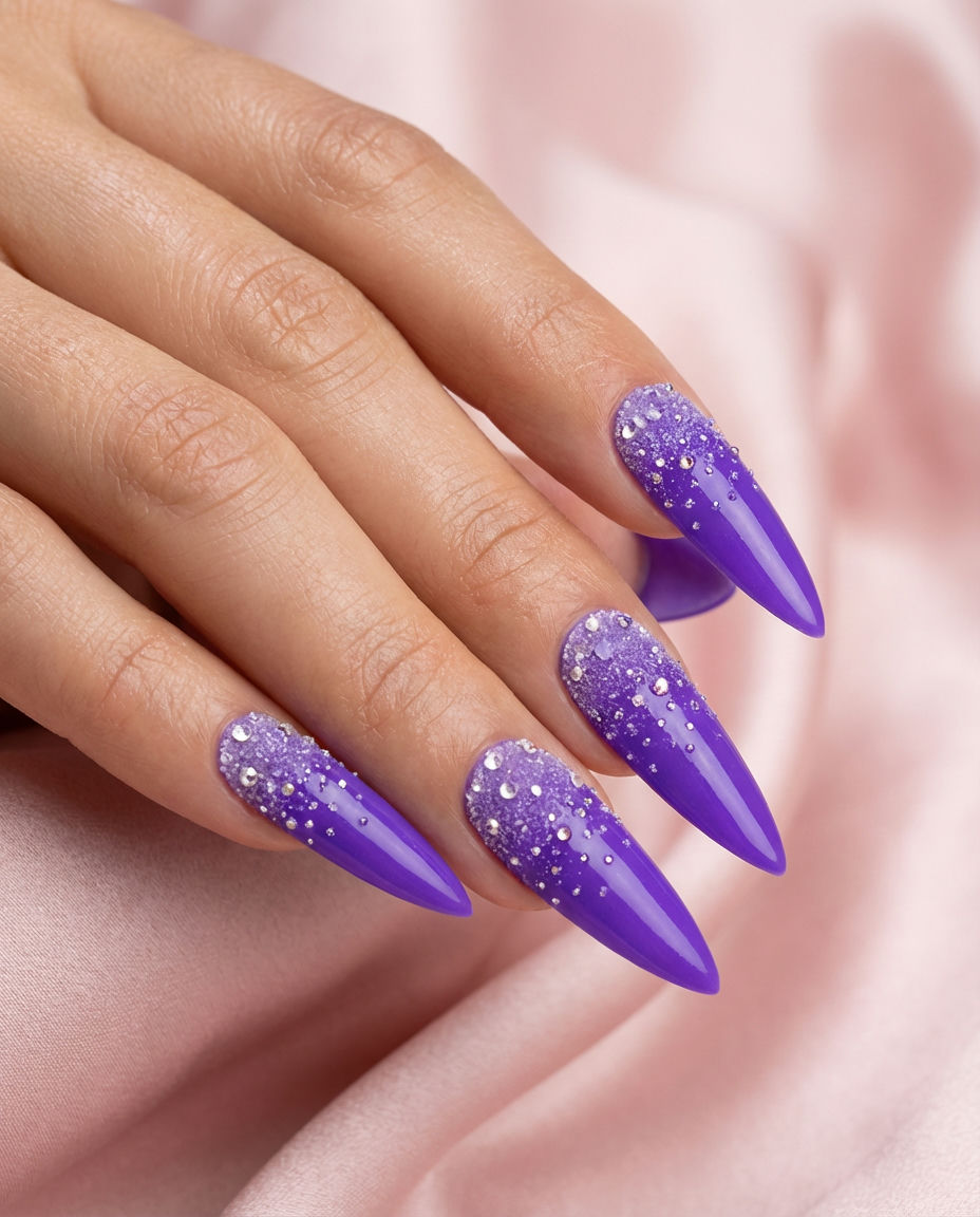 Chunky Glitter Accent Short Squoval