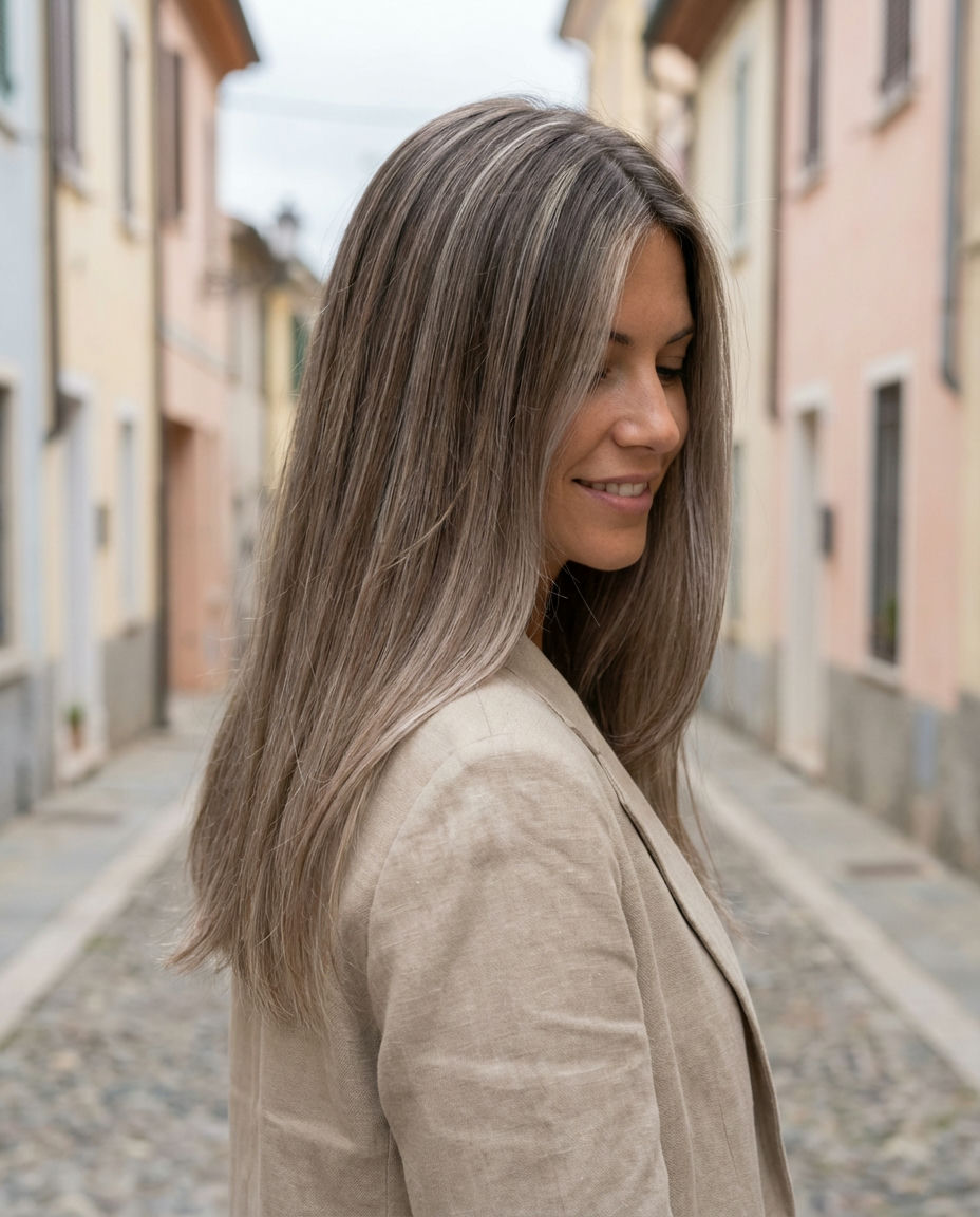 Subtle Ash Brown Waves