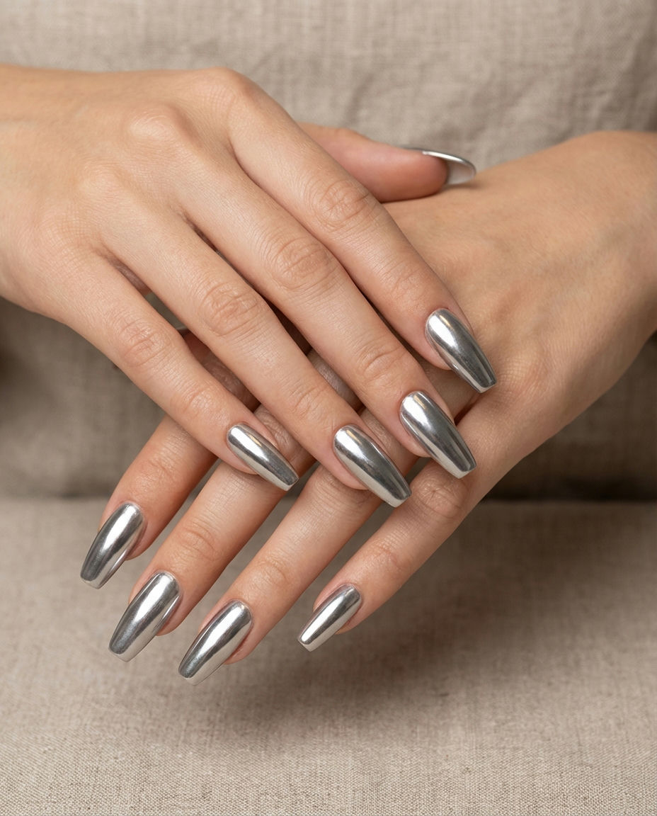 Pearlescent Gel Nails Reflecting Skin Tone Ranges