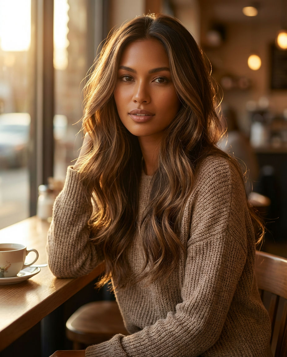 Smooth and Straight with Middle Part