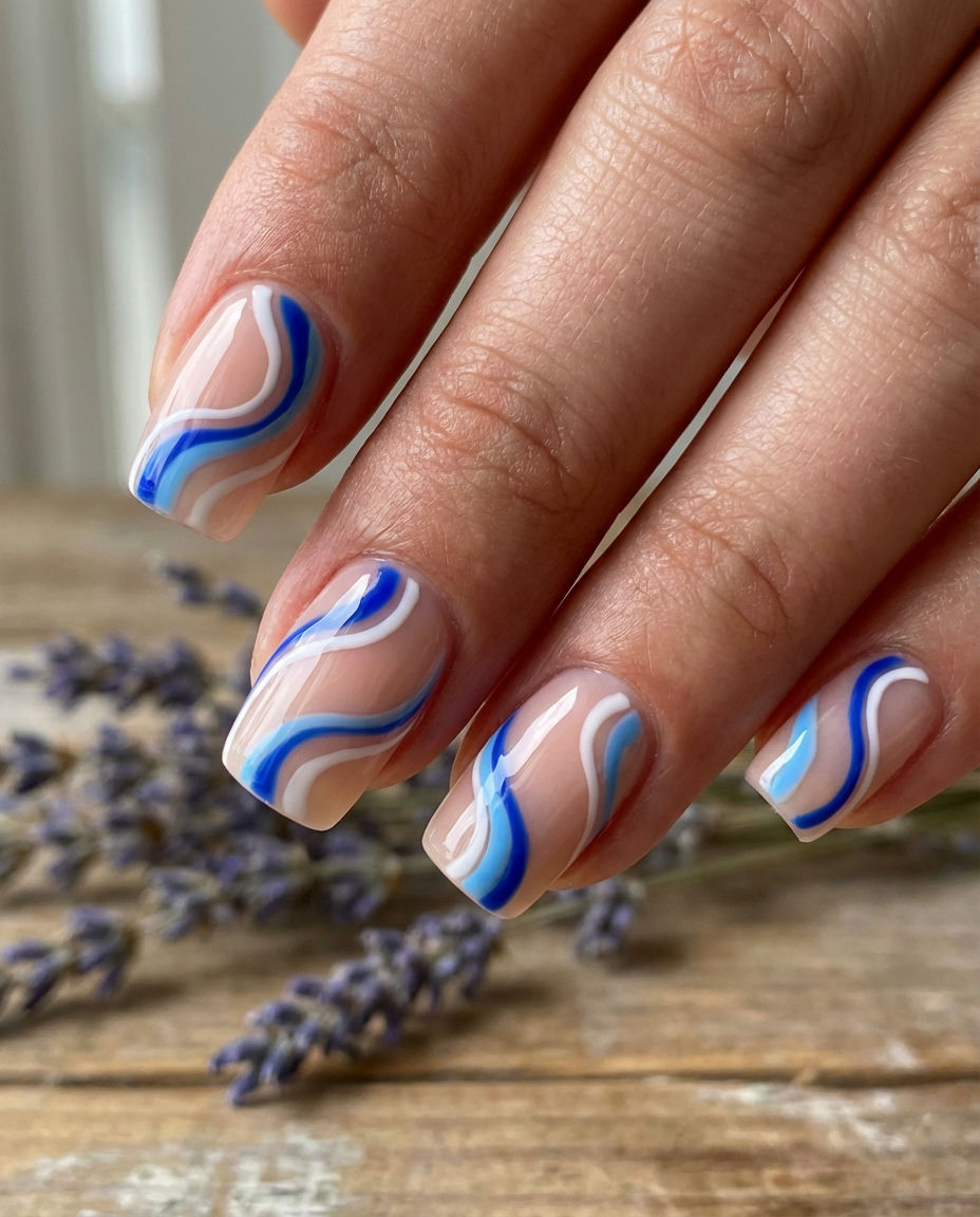 Clear Base with White Floral Accents