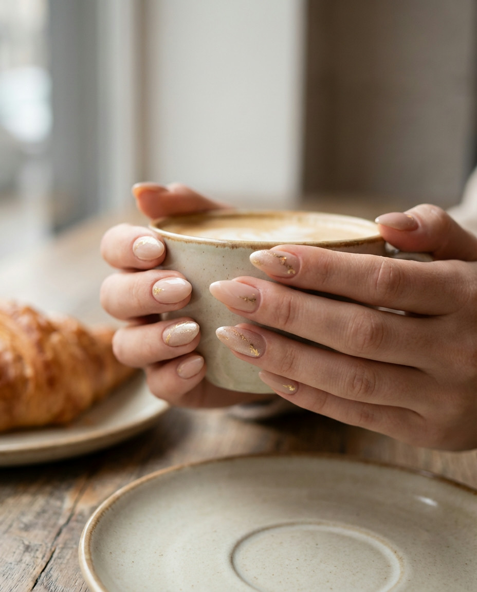 Classy Almond Elegance with Pristine French Tips