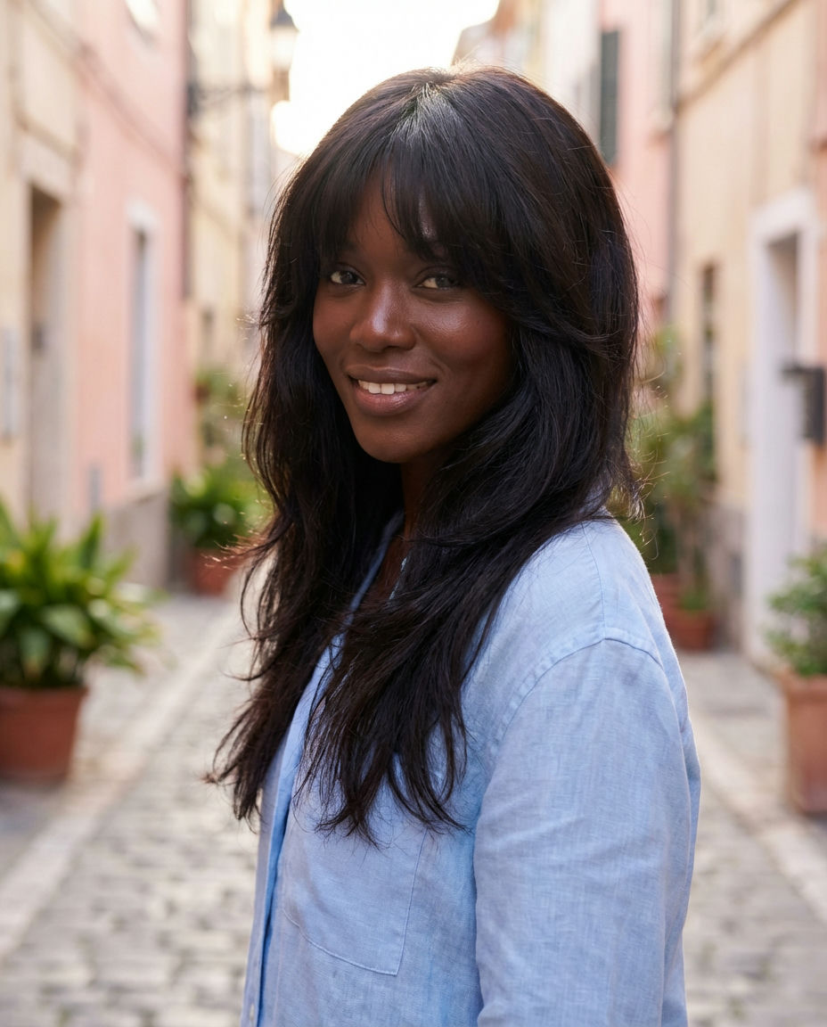 Asymmetrical Bob with Deep Side Part