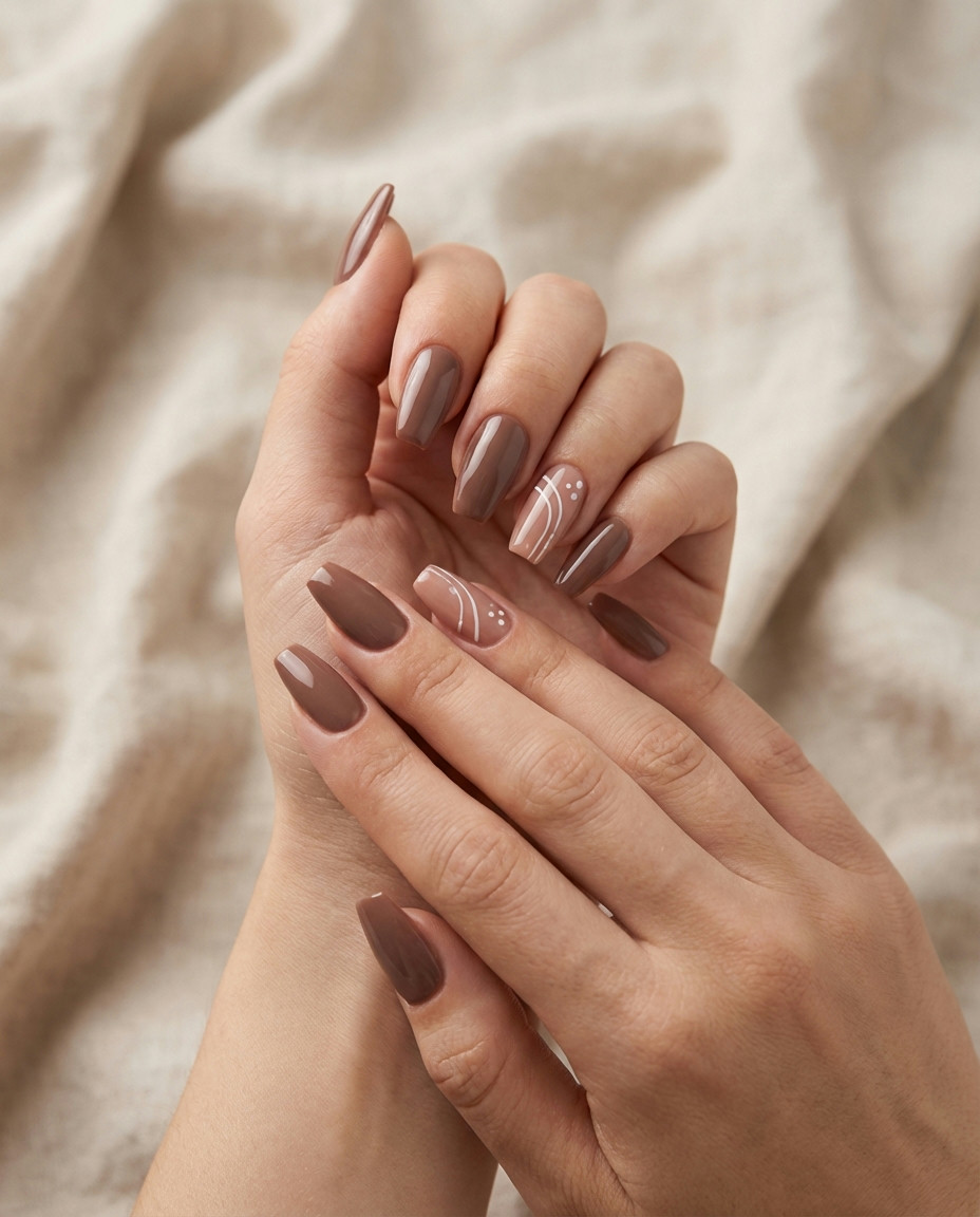 Minimalist Gold Stripe on Nude