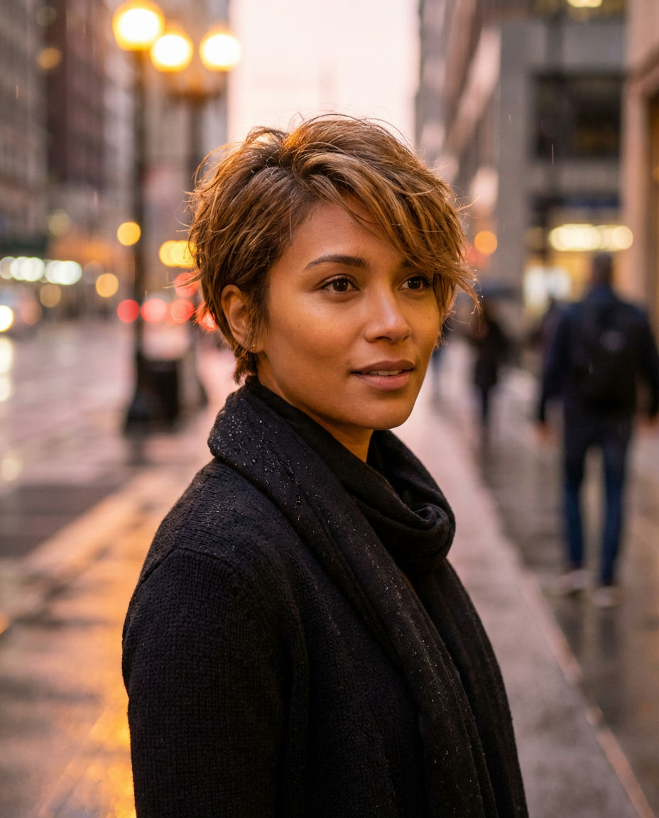 Side-Swept Pixie: Romantic Allure for Date Night