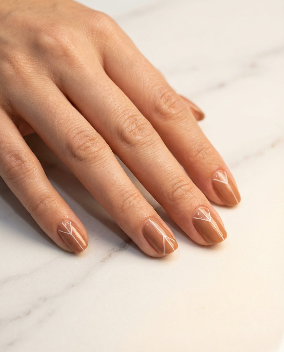 Nude Base with Chrome French Tip