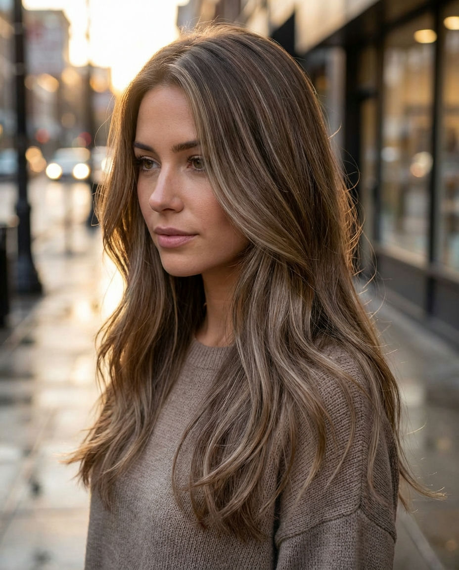 Deep Brown Base with Glimmering Chestnut Highlights