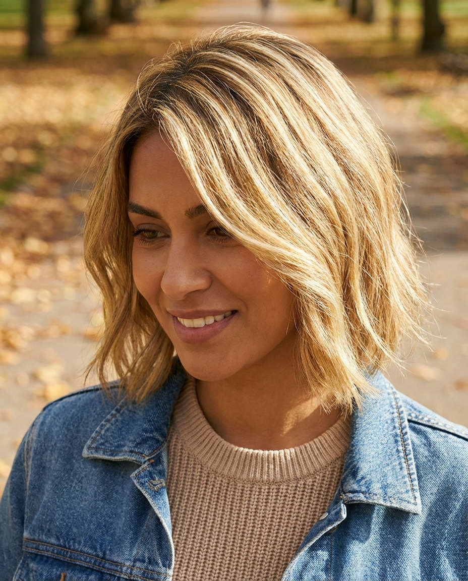 Curly Bob with Fringe