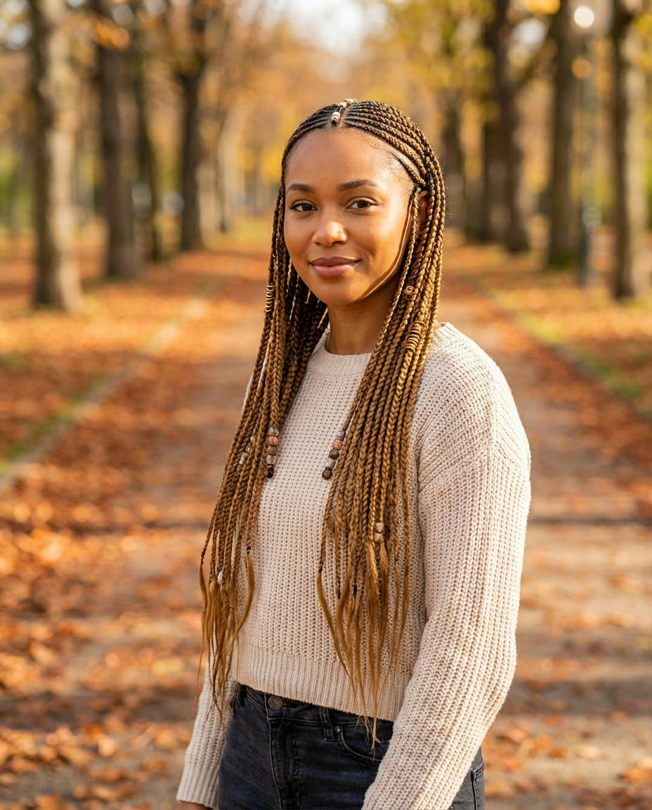 Micro Fulani Braids Delicate Lightweight Feel