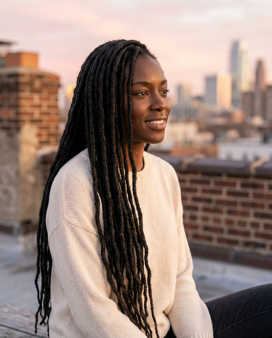 Undercut Locs with Design