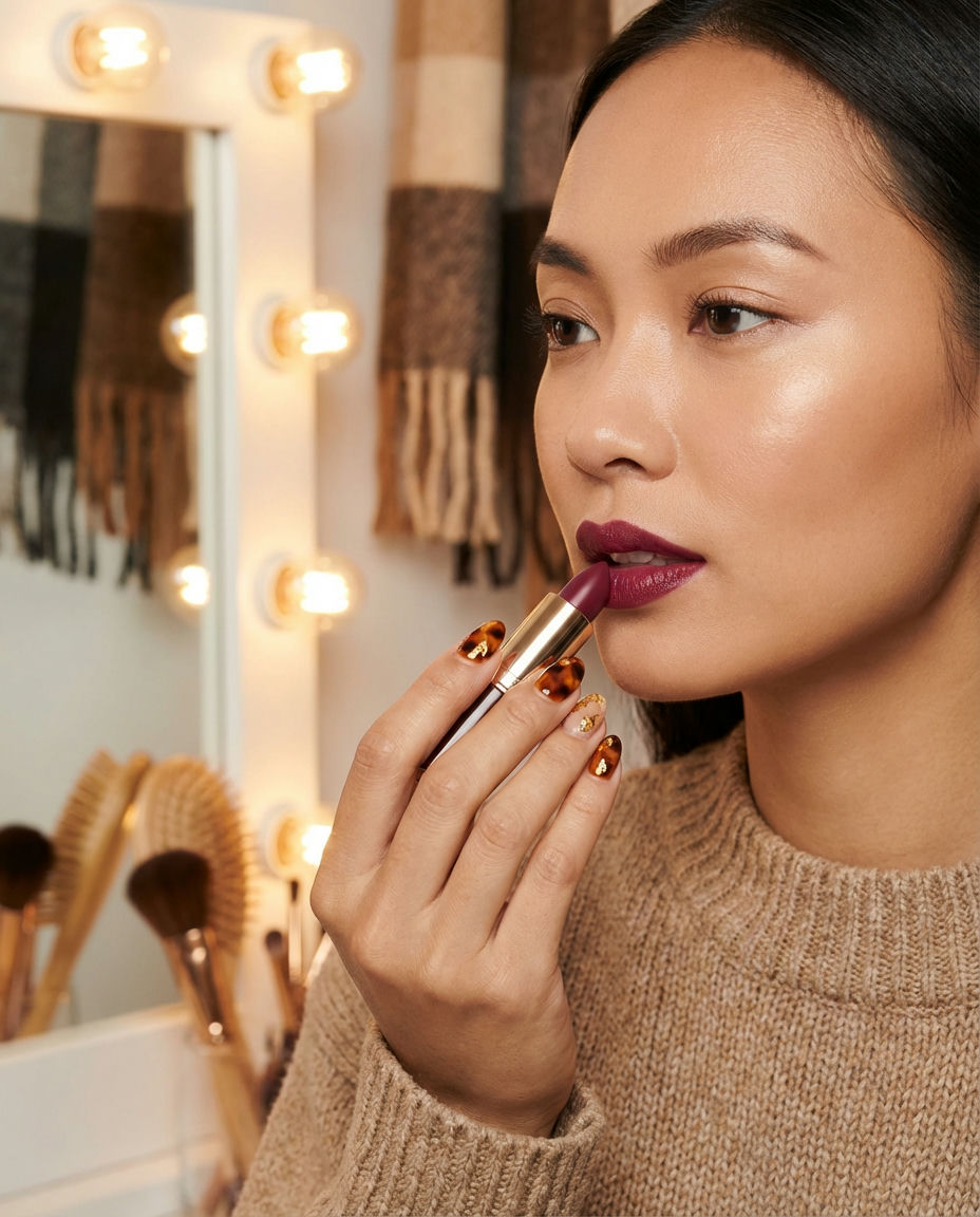 Classic Red Square Nails Opulent Perfection